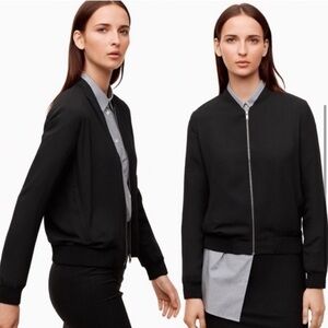 NWOT Aritzia Babaton Gilroy Thin Bomber Jacket Size Medium in Olive Green